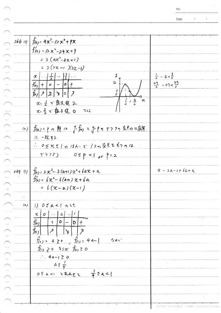 四訂版メジアン数学演習IAIIB 266-273